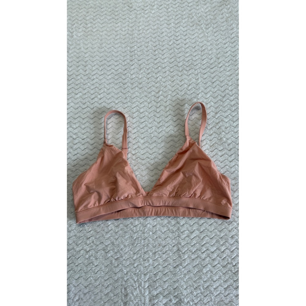 SKIMS Triangle Bralette Peach Coral Adjustable Straps Size L L/G 4559